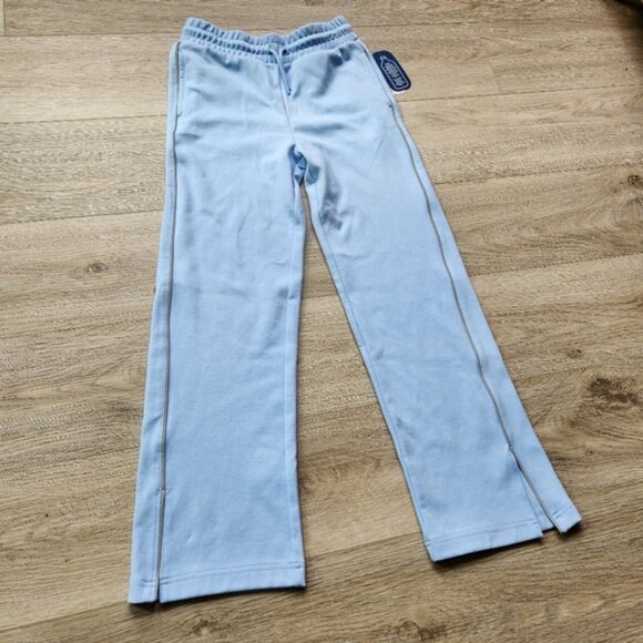 MTA Sport Blue Pants Girls Large 10-12 Wide Leg Nwt Athleisure Lounge - Picture 2 of 15